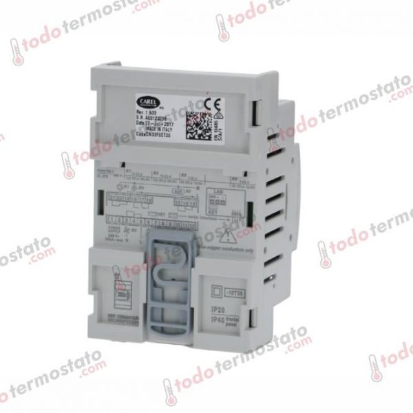 Datos técnicos de controlador marca CAREL DN33F0ET00