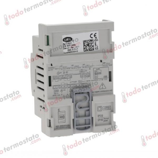 Datos técnicos de controlador marca CAREL DN33S0EN00