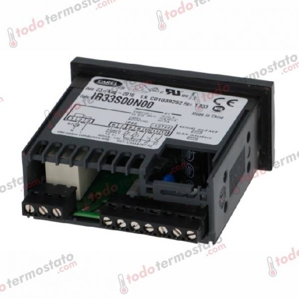 Datos técnicos de termostato marca CAREL IR33S00N00