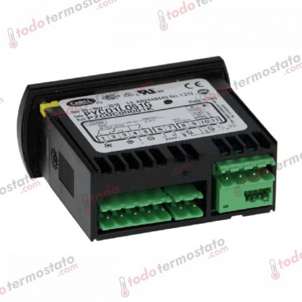 Datos técnicos de termostato marca CAREL PYCO1LOXXX Rango de -50 a +90°C