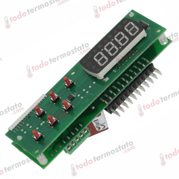 Datos técnicos de controlador marca EVCO EVC20S35N7ALX40 con un rango de -40 a +99°C