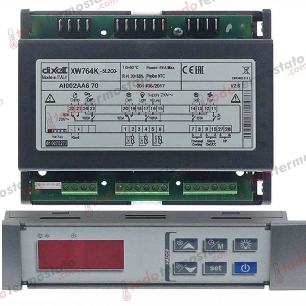 Controlador y Termostato marca DIXELL XW764K5L2C0
