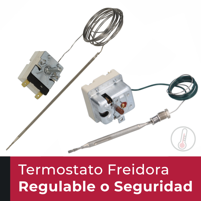 Diferencias de termostato freidora regulable y de seguridad