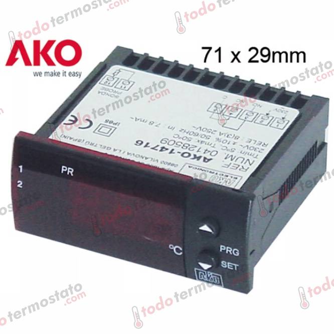 Termostato AKO 14716 Rango -50 a +150°C 1 Termostato marca AKO 14716 Rango de -50 a +150°C