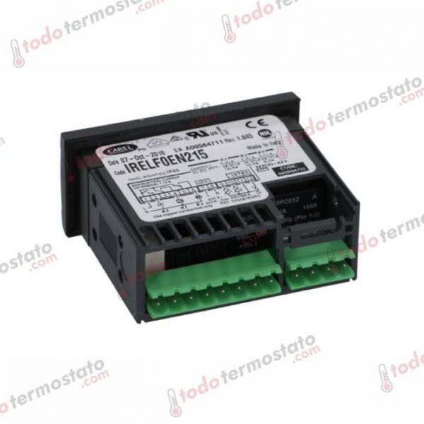 Datos técnicos de termostato marca CAREL IRELF0EN215 Rango de -50 a +99°C
