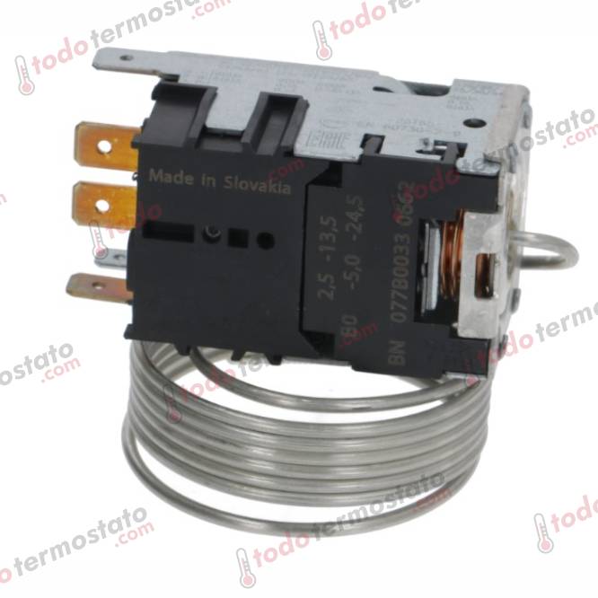Termostato DANFOSS 077B0033 Rango -5/+2.5°C 2 Datos técnicos de termostato marca DANFOSS 077B0033 Rango de -5/+2.5°C