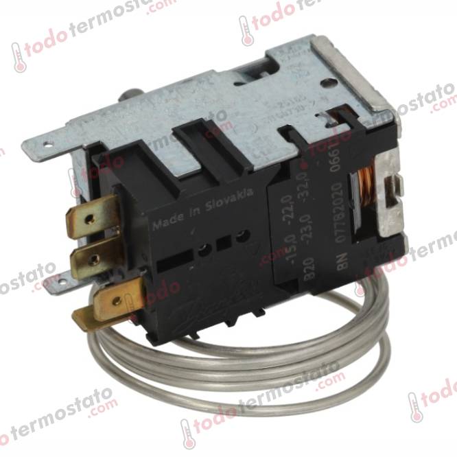 Termostato DANFOSS 077B2020 Rango -15/-33°C 2 Datos técnicos de termostato marca DANFOSS 077B2020 Rango de -15/-33°C