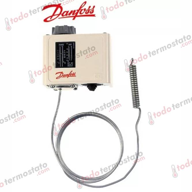 Termostato DANFOSS KP69 Rango -5 a +35°C 1 Termostato marca DANFOSS KP69 Rango de -5 a +35°C