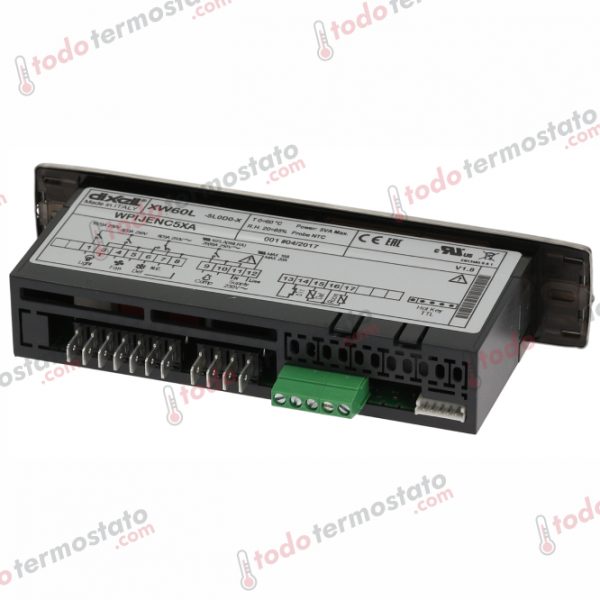 Datos técnicos de termostato marca DIXELL XW60L5L0D0X con un rango de -50 a +150°C