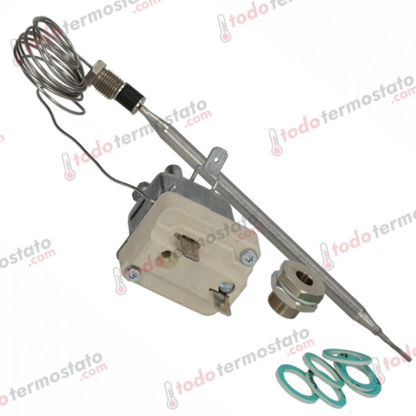Datos técnicos de termostato marca EGO 5510022010 con un rango de 112°C