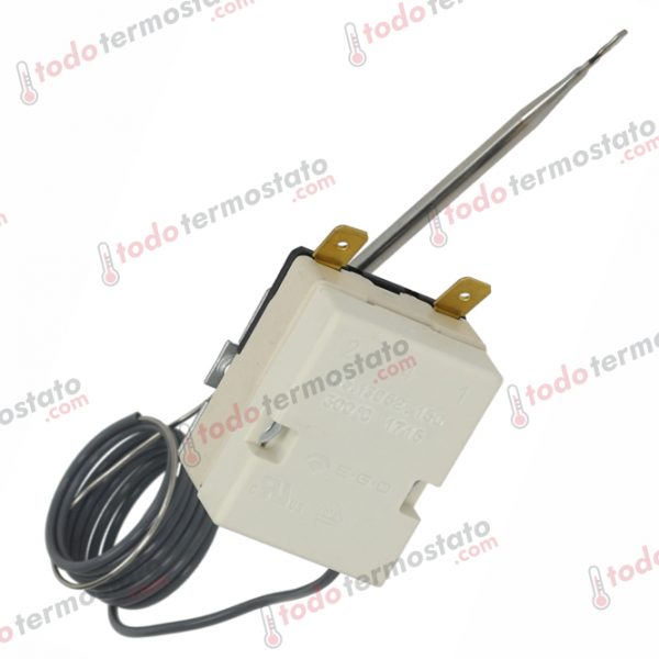 Datos técnicos de termostato marca EGO 5513052150 con un rango de 300°C