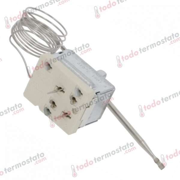 Datos técnicos de termostato marca EGO 5517069120 con un rango de 310°C