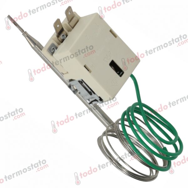 Datos técnicos de termostato marca EGO 5518025010 con un rango de 116°C