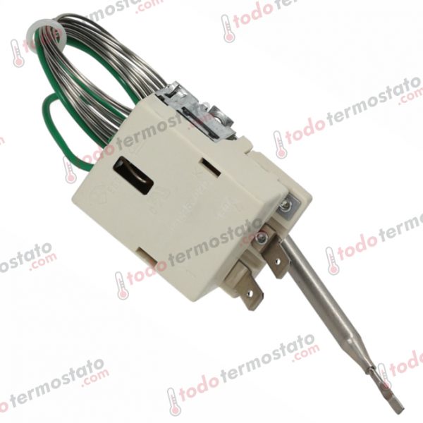 Datos técnicos de termostato marca EGO 5518025020 con un rango de 106°C