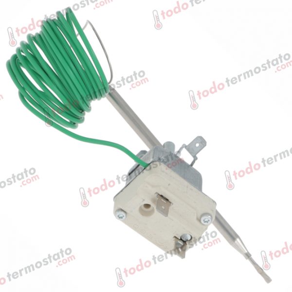Datos técnicos de termostato marca EGO 5519029800 con un rango de 110°C