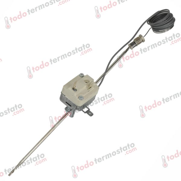 Detalles técnicos de termostato marca Ego 5519034070 con un rango de 105 a 190c
