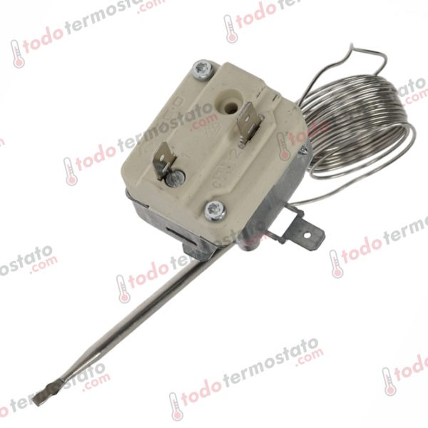 Detalles técnicos de termostato Marca Ego 5519034809 rango de 65 a 195 c
