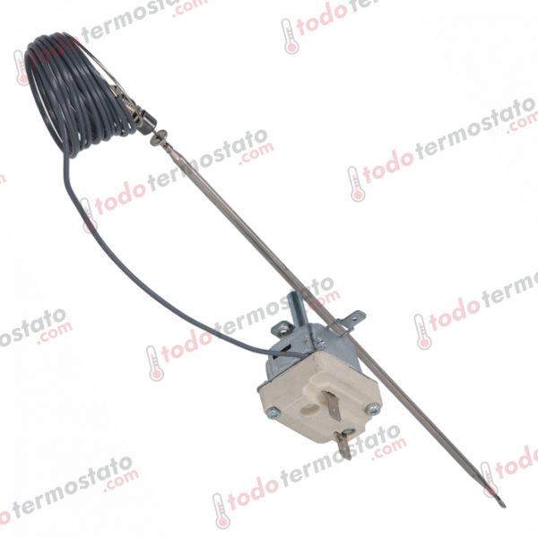 Datos técnicos de termostato marca EGO 5519035802 con un rango de 185°C