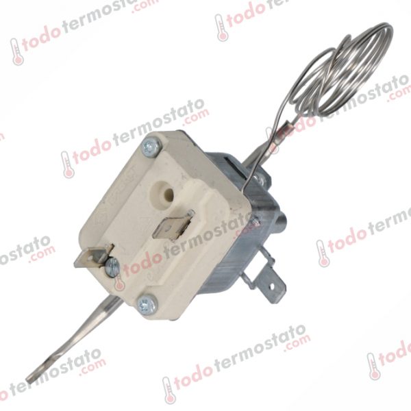 Datos técnicos de termostato marca EGO 5519039805 con un rango de 65-204°C