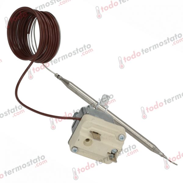 Datos técnicos de termostato marca EGO 5519039808 con un rango de 182°C