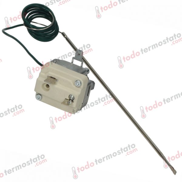 Datos técnicos de termostato marca EGO 5519059831 con un rango de 300°C
