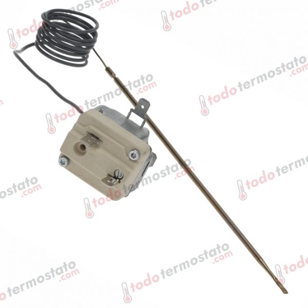 Datos técnicos de termostato marca EGO 5519072802 con un rango de 358°C