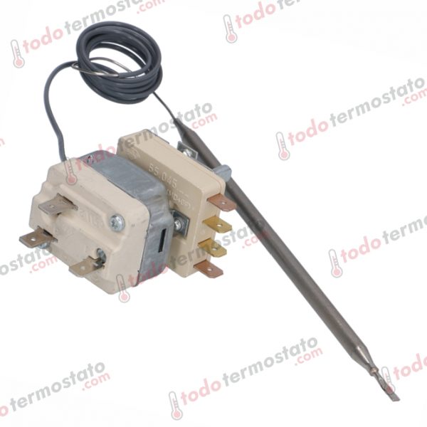 Datos técnicos de termostato marca EGO 5519619030 con un rango de 90°C