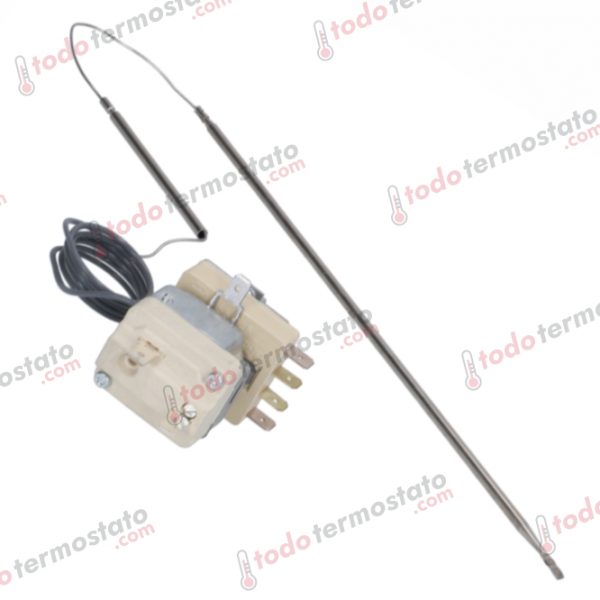 Datos técnicos de termostato marca EGO 5519632040 con un rango de 99-185°C