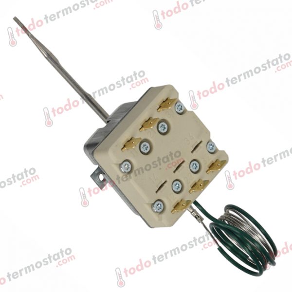 Datos técnicos de termostato marca EGO 5532532020 con un rango de 169°C