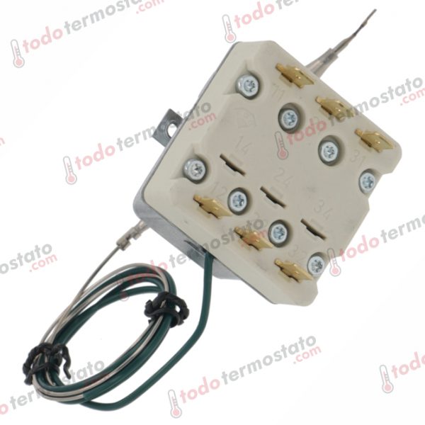 Datos técnicos de termostato marca EGO 5532542130 con un rango de 240°C