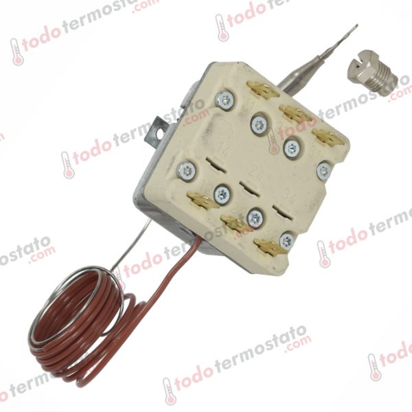 Datos técnicos de termostato marca EGO 5532543803 con un rango de 236°C