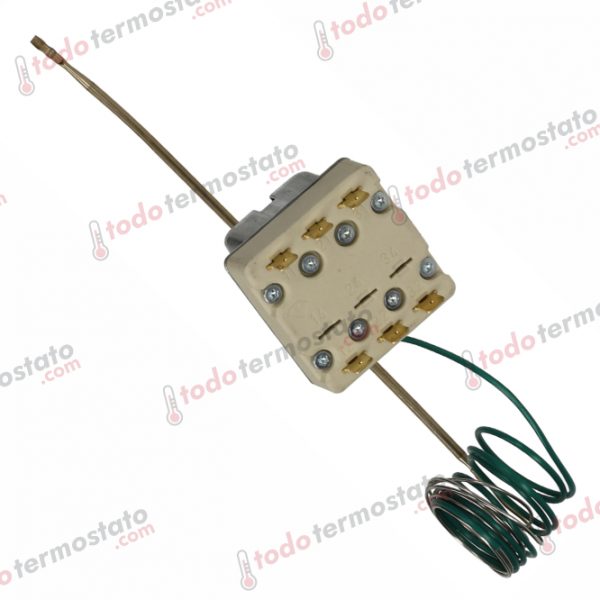 Datos técnicos de termostato marca EGO 5532562805 con un rango de 360°C