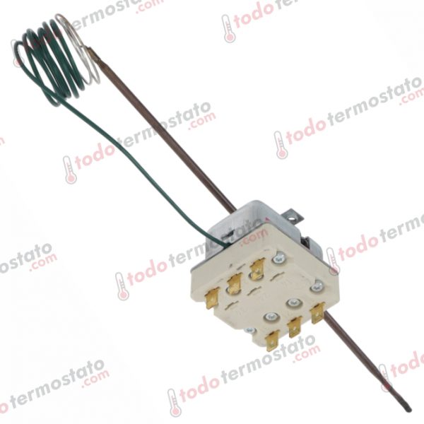 Datos técnicos de termostato marca EGO 5532582814 con un rango de 560°C