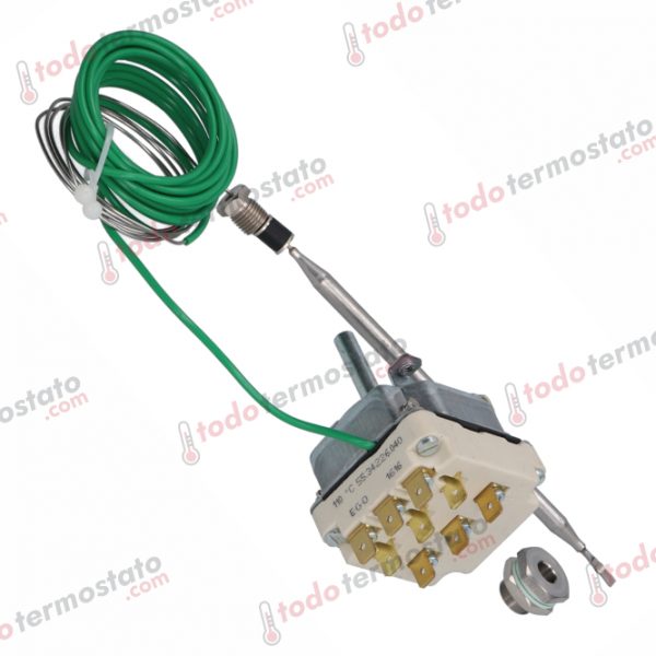 Datos técnicos de termostato marca EGO 5534226040 con un rango de 110°C