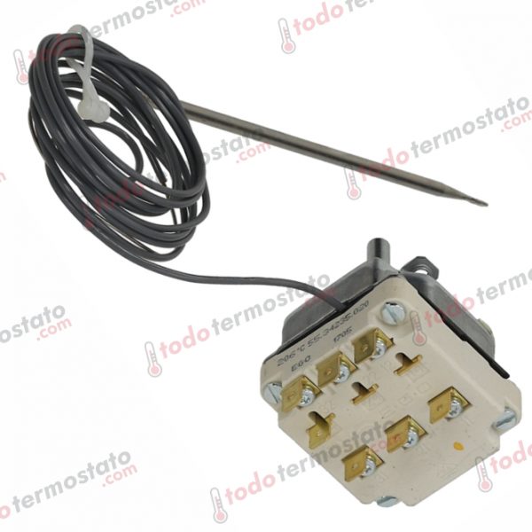 Datos técnicos de termostato marca EGO 5534235020 con un rango de 206°C