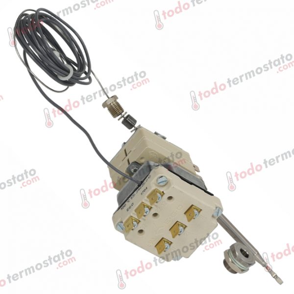 Datos técnicos de termostato marca EGO 5534635010 con un rango de 180°C