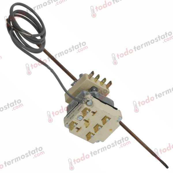 Datos técnicos de termostato marca EGO 5534683800 con un rango de 665°C