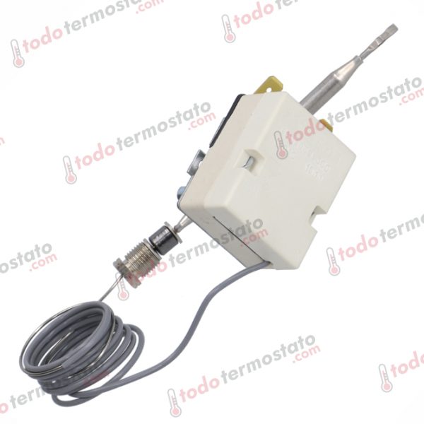 Datos técnicos de termostato marca EGO 5513039300 con un rango de hasta 190 °C