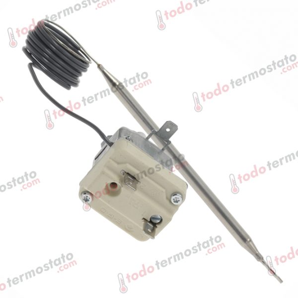 Datos técnicos de termostato marca EGO modelo 5519 con un rango de 30 a 70°C