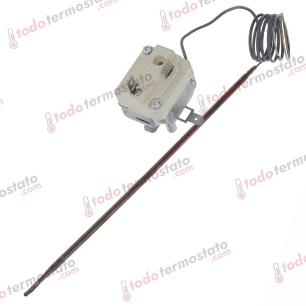 Datos técnicos de termostato marca EGO 5519082802 con un rango de hasta 500 °C