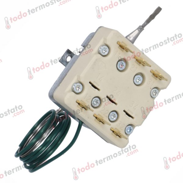 Datos técnicos de termostato marca EGO 5532532190 con un rango de 196°C