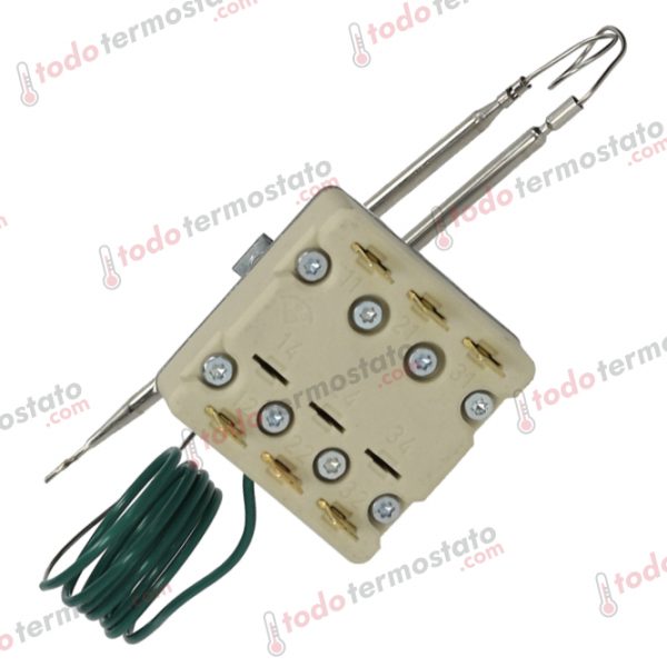 Datos técnicos de termostato Marca EGO 5532542370 con un rango de hasta 230°C
