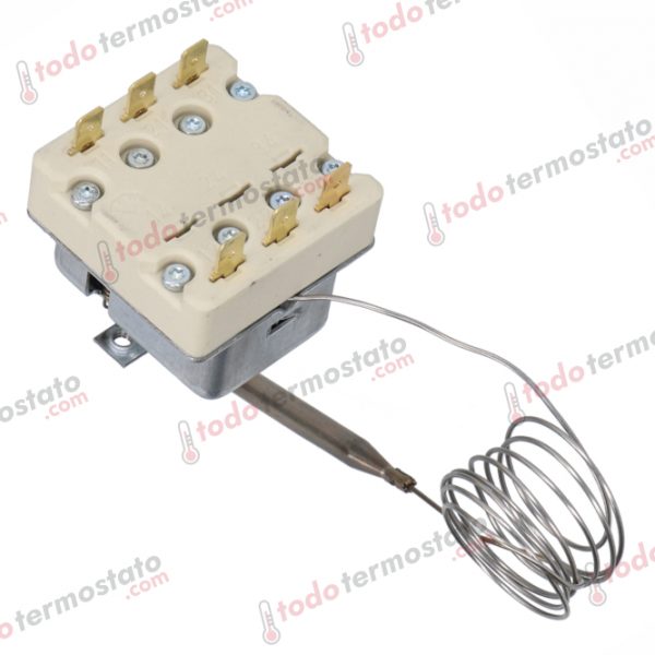 Datos técnicos de termostato marca EGO 5532562822 con un rango de hasta 360 °C