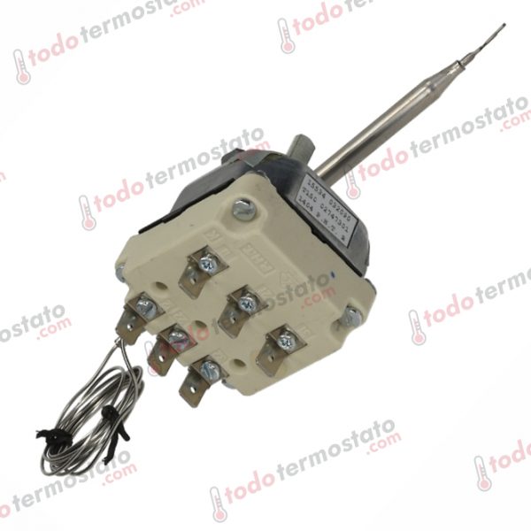 Datos técnicos de termostato marca EGO 5534032090 con un rango de 90 a 195°C