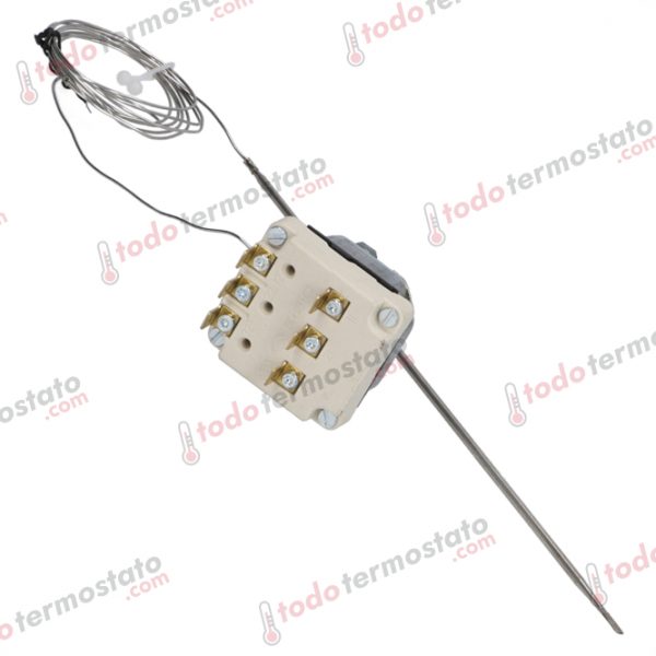 Datos técnicos de termostato marca EGO 5534034210 con un rango de 60 a 200 °C