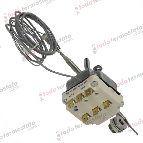 Datos técnicos de termostato marca EGO 5534035080 con un de rango 95 a 180 °C