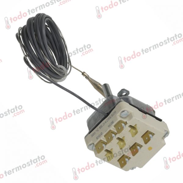 Datos técnicos de termostato marca EGO 5534059060 con un rango de 50 a 300°C
