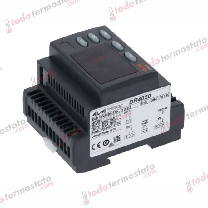 Termostato ELIWELL DR4020 Rango -210 a +810°C 2 Datos técnicos de t