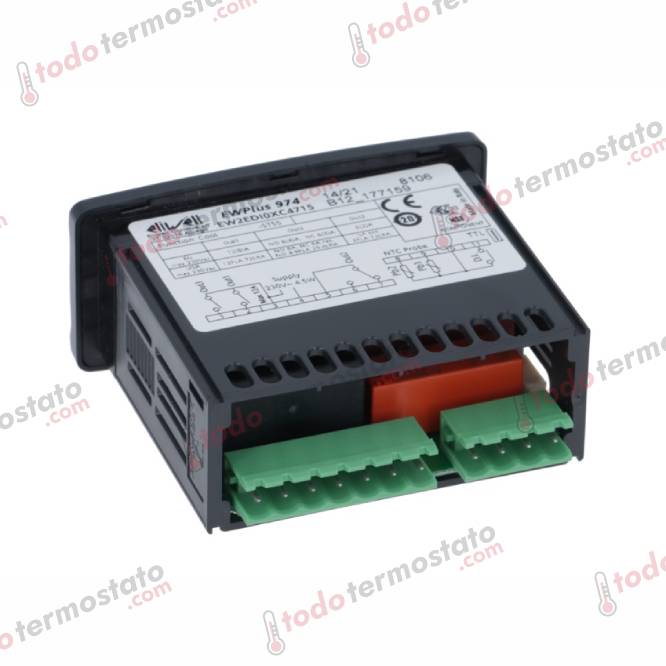 Termostato ELIWELL EWPlus 974 Rango -50 a +110°C 2 Datos técnicos de termostato marca ELIWELL EWPlus 974 Rango de -50 a +110°C