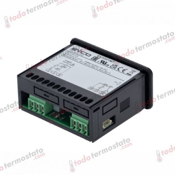 Datos técnicos de termostato marca EVCO EV3221N7 Rango de -50 a +150°C